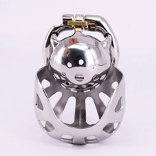 Load image into Gallery viewer, Super Small Chastity Cage with Scrotum Testicle Pouch – product design details, gallery view 3