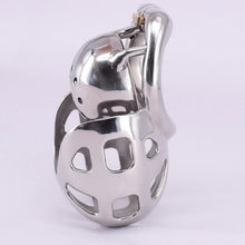 Load image into Gallery viewer, Super Small Chastity Cage with Scrotum Testicle Pouch – product design details, gallery view 1