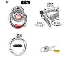 Carica l'immagine nel visualizzatore di Gallery, Thick Chainmail Steel Chastity Lock - 5