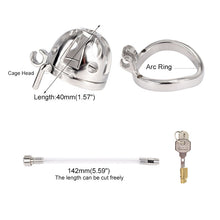 Load image into Gallery viewer, Tiny Chastity Cage – product feature overview, gallery view 7 from the CAGINK product page