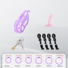Cargar imagen en el visor de la galería, Upgrade Invisible Purple Cobra Chastity Cage 3