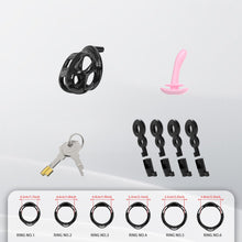 Load image into Gallery viewer, Upgrade Invisible Black Cobra Chastity Cage