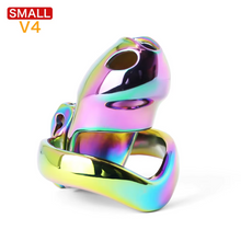 Carica l'immagine nel visualizzatore di Gallery, V4 Rainbow Steel Chastity Cage - small