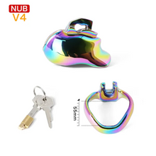 Carica l'immagine nel visualizzatore di Gallery, V4 Rainbow Steel Chastity Cage - 55mm