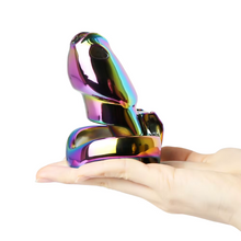 Carica l'immagine nel visualizzatore di Gallery, V4 Rainbow Steel Chastity Cage - maxi