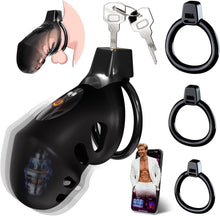Cargar imagen en el visor de la galería, App-Controlled Vibrating Chastity Cage