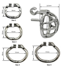 Carica l&#39;immagine nel visualizzatore di Gallery, Stainless Steel Stealth Lock Male Chastity Cage
