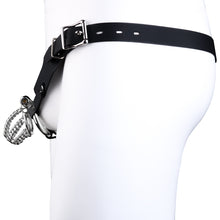 Carica l'immagine nel visualizzatore di Gallery, Chainmail Steel Chastity Cage with Belt - 7
