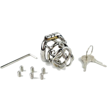 Carica l&#39;immagine nel visualizzatore di Gallery, Screw-Me-If-You-Can Chastity Cage 2.28 inches Long
