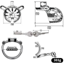 Cargar imagen en el visor de la galería, Removable PA Chastity Cage -size
