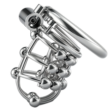Carica l'immagine nel visualizzatore di Gallery, Stainless Steel Bead PA Chastity Cage 2
