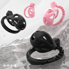 Load image into Gallery viewer, Chastity Cage with 8 Adjustable Cock Ring

