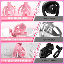 Load image into Gallery viewer, Chastity Cage with 8 Adjustable Cock Ring
