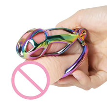 Cargar imagen en el visor de la galería, Colorful Stainless Steel MAMBA Chastity Cage
