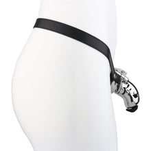 Carica l'immagine nel visualizzatore di Gallery, Dolphin Steel Chastity Cage with Anti-ring Removable - with belt and black urethral
