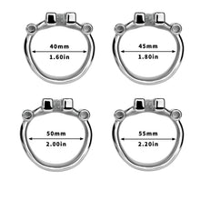 Carica l'immagine nel visualizzatore di Gallery, Dolphin Steel Chastity Cage with Anti-ring Removable - ring size
