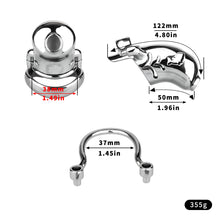 Carica l'immagine nel visualizzatore di Gallery, Dolphin Steel Chastity Cage with Anti-ring Removable - cage size
