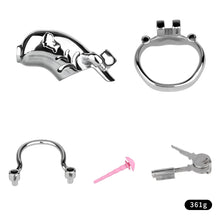 Carica l'immagine nel visualizzatore di Gallery, Dolphin Steel Chastity Cage with Anti-ring Removable - with pink urethral and anty ting
