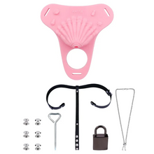 Load image into Gallery viewer, Fantasy Pink Conch Chastity Cage with Belt  11

