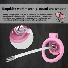 Carica l'immagine nel visualizzatore di Gallery, Flat Chastity Cage with Detchable Ball Catheter- 21
