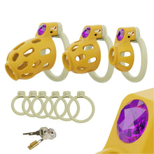 Load image into Gallery viewer, Gem-Inlaid Denial Lock Chastity Cage
