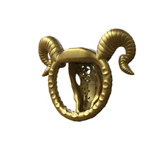 Cargar imagen en el visor de la galería, Goat Chastity Cage with Detachable Horns – Horned Submission Cage
