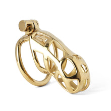 Cargar imagen en el visor de la galería, Gold MAMBA Chastity Cage 3.54 inches Long
