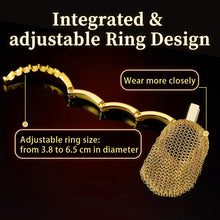 Carica l'immagine nel visualizzatore di Gallery, Golden Adjustable Chainmail Chastity Cage 3
