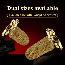 Carica l'immagine nel visualizzatore di Gallery, Golden Adjustable Chainmail Chastity Cage 2
