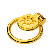 Load image into Gallery viewer, Golden Flat Metal Chastity Device
