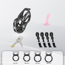 Load image into Gallery viewer, Invisible Cobra Chastity Cage With Silicone Ring 27
