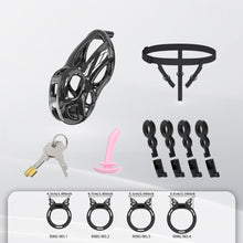 Load image into Gallery viewer, Invisible Cobra Chastity Cage With Silicone Ring 28
