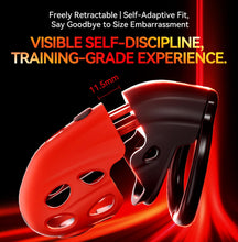 Load image into Gallery viewer, Lockink Retractable Electro Shock Vibrating Chastity Cage
