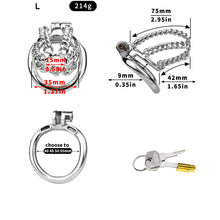 Carica l'immagine nel visualizzatore di Gallery, Locktober Chainmail Steel Chastity Lock - 6
