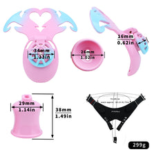 Load image into Gallery viewer, Mini Demon Negative Chastity Cage dimensions showing 16mm, 29mm, 1.14in detail 26

