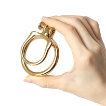 Cargar imagen en el visor de la galería, Gold MAMBA-ZERO Stainless Steel Cock Cage

