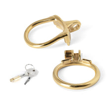 Cargar imagen en el visor de la galería, Gold MAMBA-ZERO Stainless Steel Cock Cage
