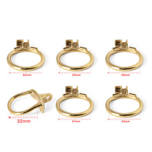 Cargar imagen en el visor de la galería, Gold MAMBA-ZERO Stainless Steel Cock Cage
