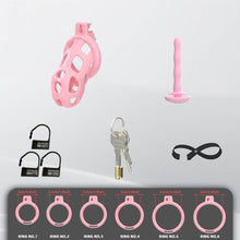 Load image into Gallery viewer, Pearl Pink Cobra Soft Silicone Chastity Cage 3
