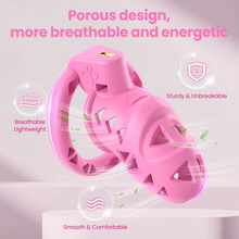 Carica l'immagine nel visualizzatore di Gallery, Pink Rattler Chastity Cage with Anal Plug 1
