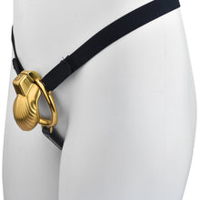 Carica l'immagine nel visualizzatore di Gallery, Shell Design Golden Chastity Cage - 6
