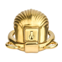 Carica l'immagine nel visualizzatore di Gallery, Shell Design Golden Chastity Cage - 5
