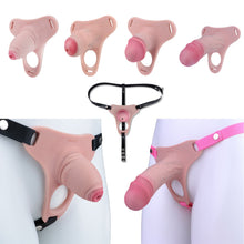Load image into Gallery viewer, Silicone Real Dildo Wearable Chastity Device 1
