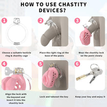 Carica l'immagine nel visualizzatore di Gallery, Sissy Silicone Chastity Cage
