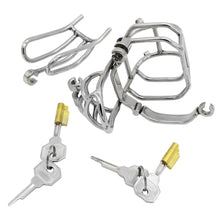 Carica l&#39;immagine nel visualizzatore di Gallery, Stainless Steel Detachable PA Puncture Chastity Cage
