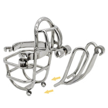 Carica l&#39;immagine nel visualizzatore di Gallery, Stainless Steel Detachable PA Puncture Chastity Cage
