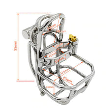 Carica l&#39;immagine nel visualizzatore di Gallery, Stainless Steel Detachable PA Puncture Chastity Cage
