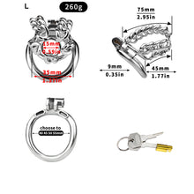 Carica l'immagine nel visualizzatore di Gallery, Thick Chainmail Steel Chastity Lock - 6
