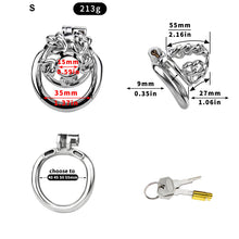 Carica l'immagine nel visualizzatore di Gallery, Thick Chainmail Steel Chastity Lock - 4
