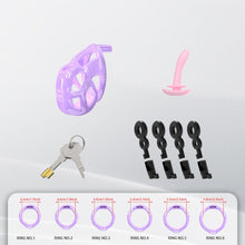 Cargar imagen en el visor de la galería, Upgrade Invisible Purple Cobra Chastity Cage 2
